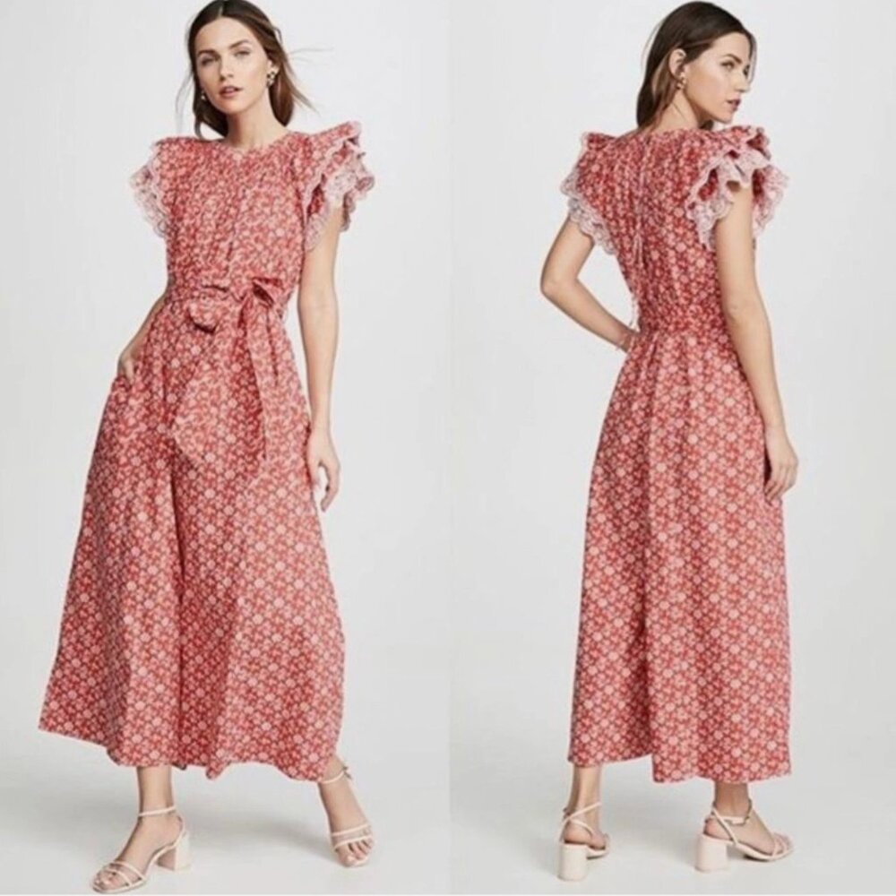 NWT Ulla Johnson Landon Jumpsuit in Poppy Floral Size 6